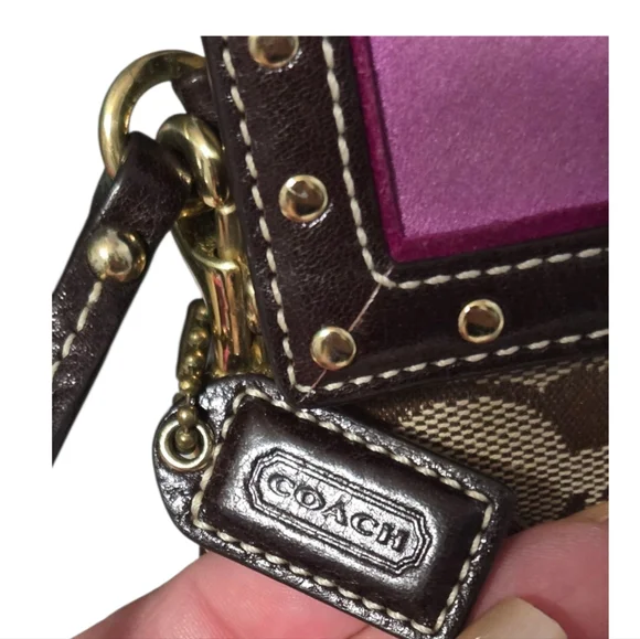 Coach Clutch, purple And Brown. - Picture 3 of 10
